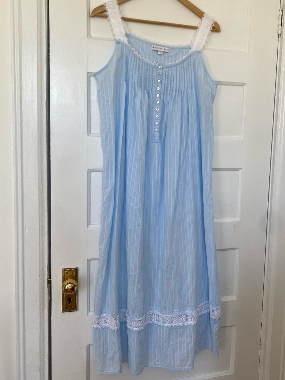Eileen West cotton and lace nightgown